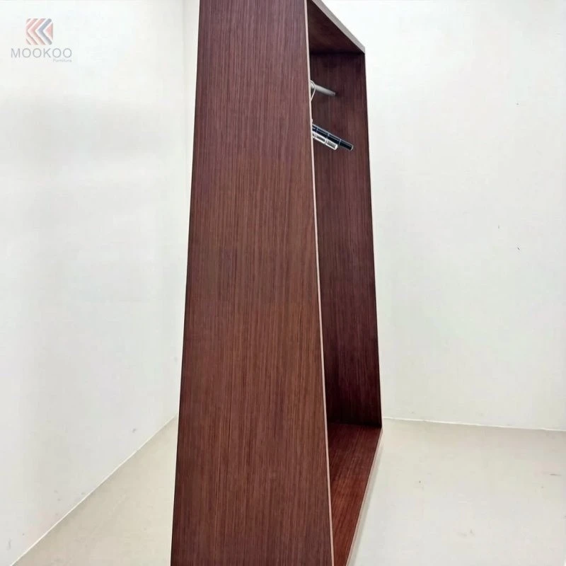 MOOKOO Dark Walnut Metal Clothing Display Rack Storage Shelf Modern Floor Garment Hanging Stand Boutique Store Retail Fixture high quality