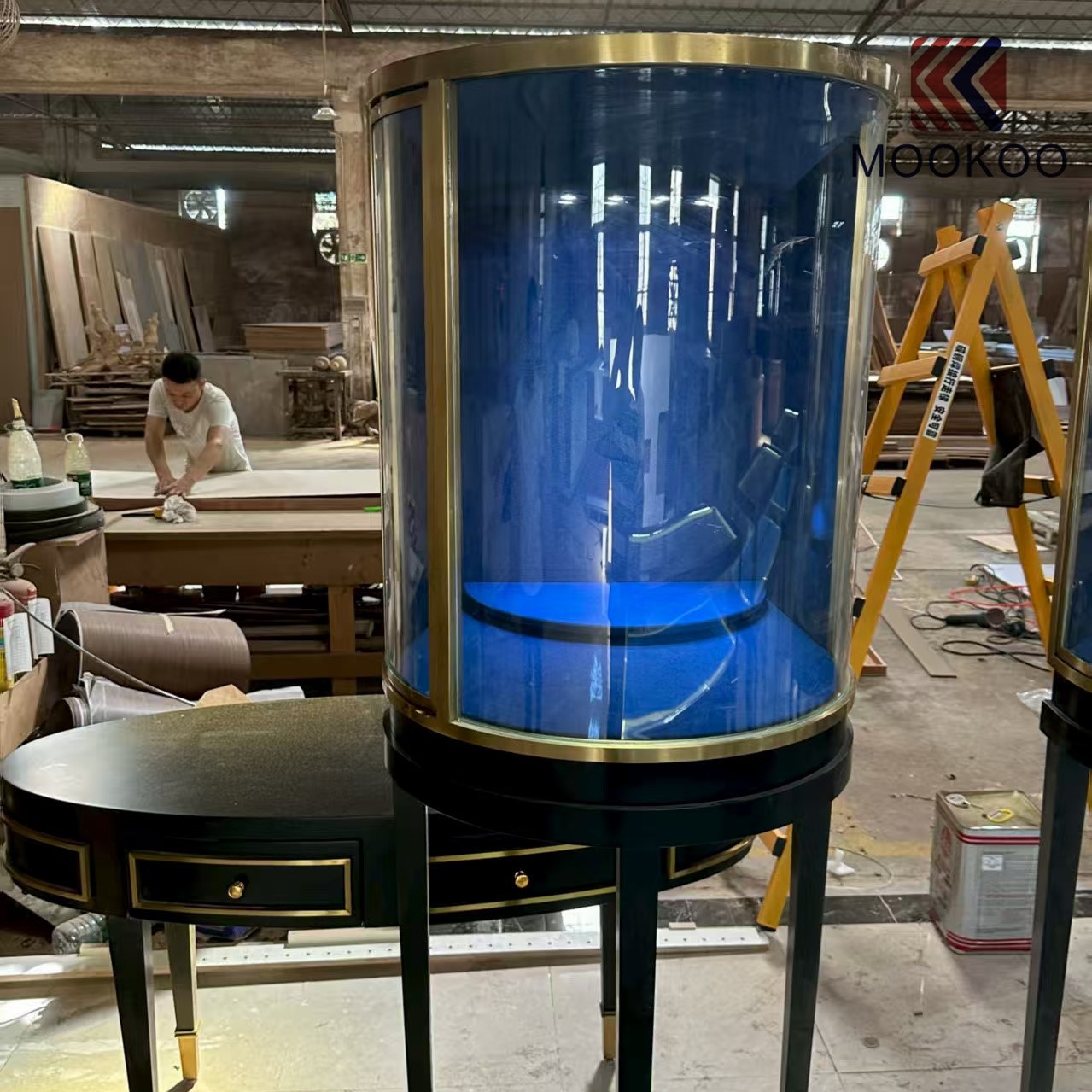 Fashionable White Gold Showcase Accessories for Jewelry Store Furniture LED Lighting Watch Jewellery Showroom Interior Design 4 Fashionable White Gold Showcase Accessories for Jewelry Store Furniture LED Lighting Watch Jewellery Showroom Interior Design 4