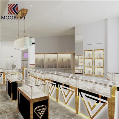 Modern-Lüks-Takı-Vitrin-Aurora-Beyaz-Altın
