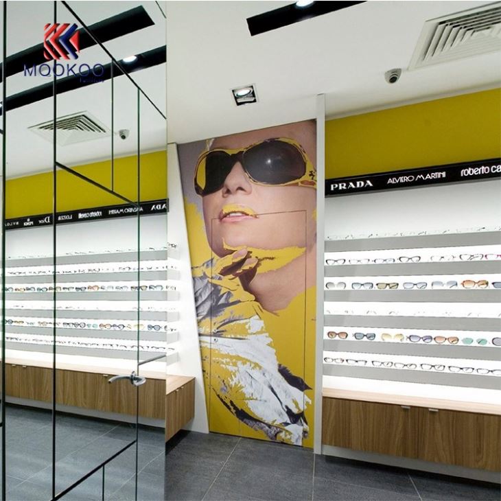Sunglasses Interior Decoration Furniture Design Showcase Display Rack Wall Bright Style