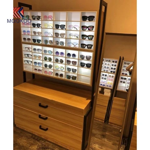 Perakende Optik Ekran Sayacı Güneş Gözlüğü Dolabı Vitrin Tasarımı