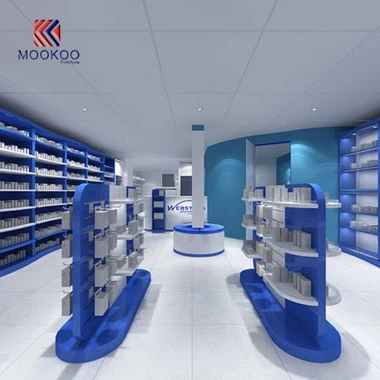 Özelleştirilmiş Farmacia Dükkanı İç Mekan Mobilyaları İlaç Ekranı